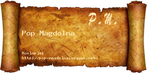 Pop Magdolna névjegykártya