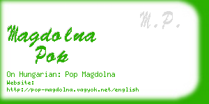 magdolna pop business card